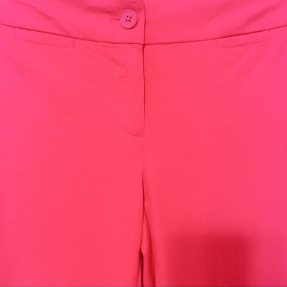 Talbots Pants Pink Size 2 Petite Curvy Fit Cropped Button Detail On Leg Hem - Picture 3 of 6